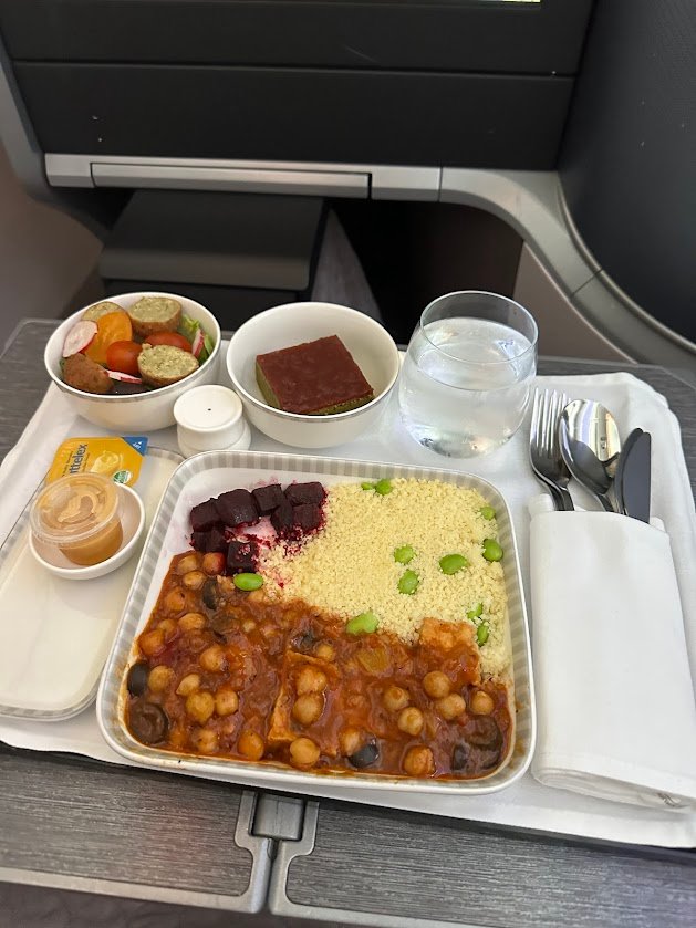 Vegan meal on a recent 3.5 hour flight on Singapore airlines (business class)